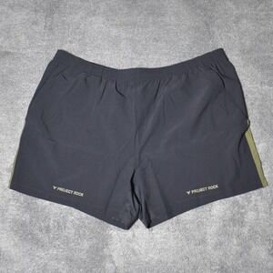 Under Armour Project Rock Ultimate 5" Shorts Men's 2XL Black Marine OD Green NEW